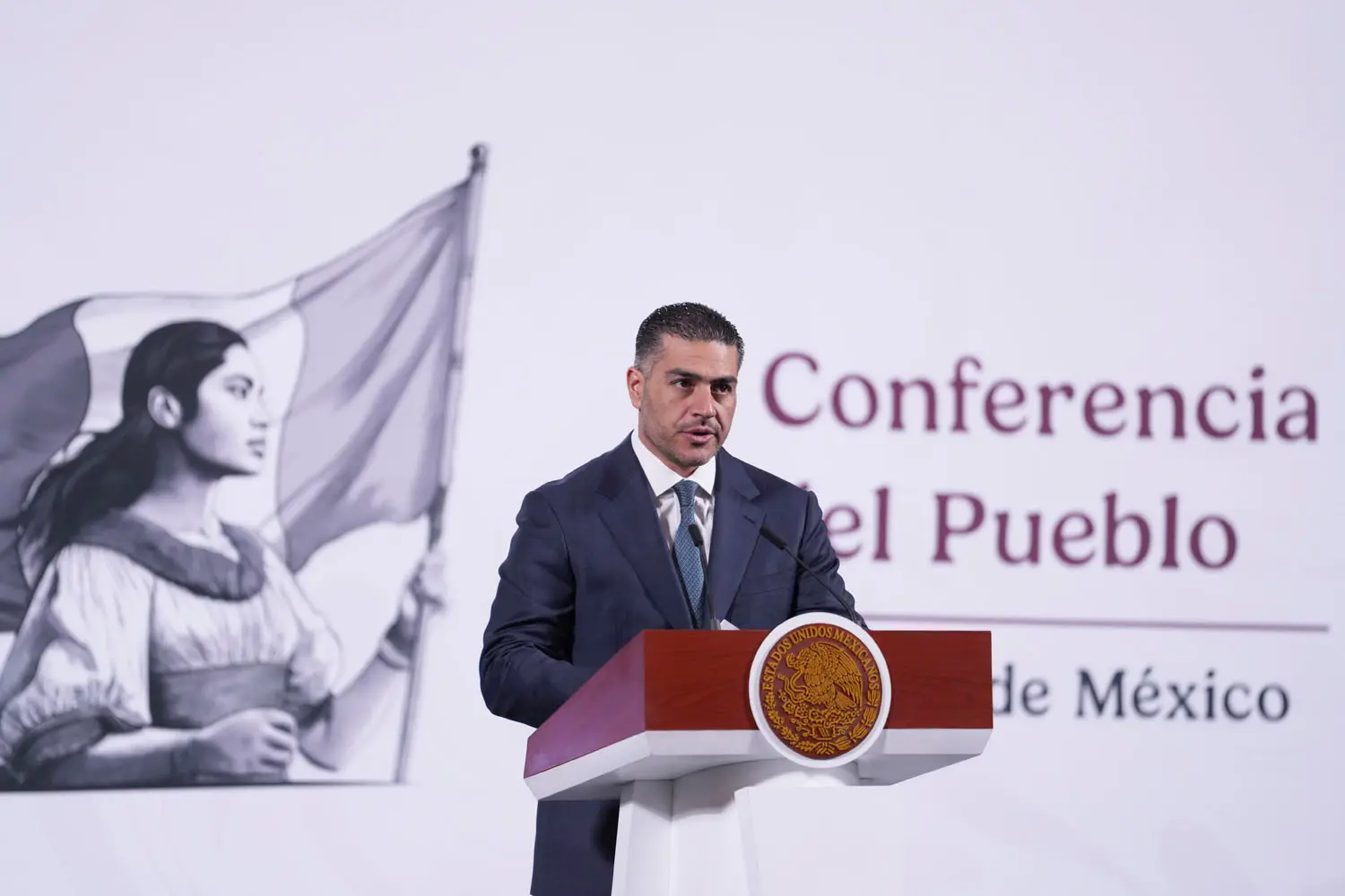 The Mexican Secretary of Security and Citizen Protection, Omar García Harfuch, reported Security Strategy has Led to 17,258 High-Impact Crime Arrests. Photo: Goverment of Mexico