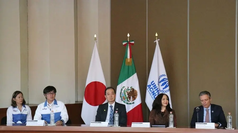 The UN Refugee Agency (UNHCR) and the Japanese embassy in Mexico presented a project to promote the socioeconomic integration of refugees and asylum seekers in Mexico. Photo: UNHCR