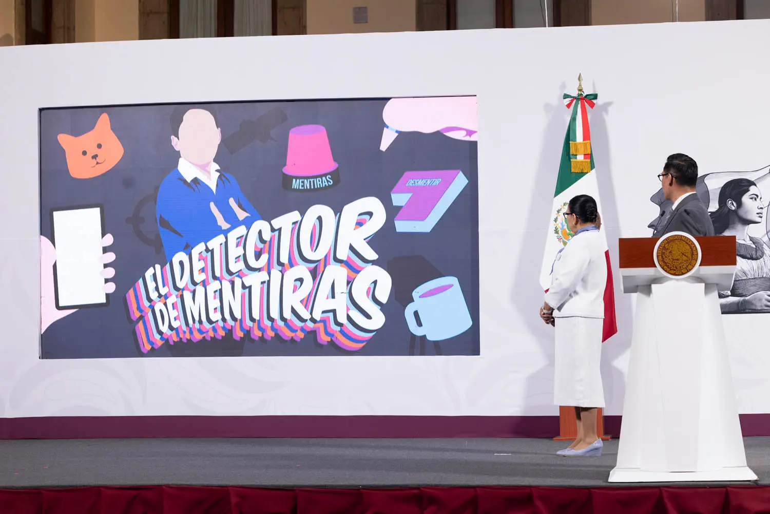 "El Detector de Mentiras" a Wednesday segment from the daily presidential press conference. Photo: Goverment of Mexico