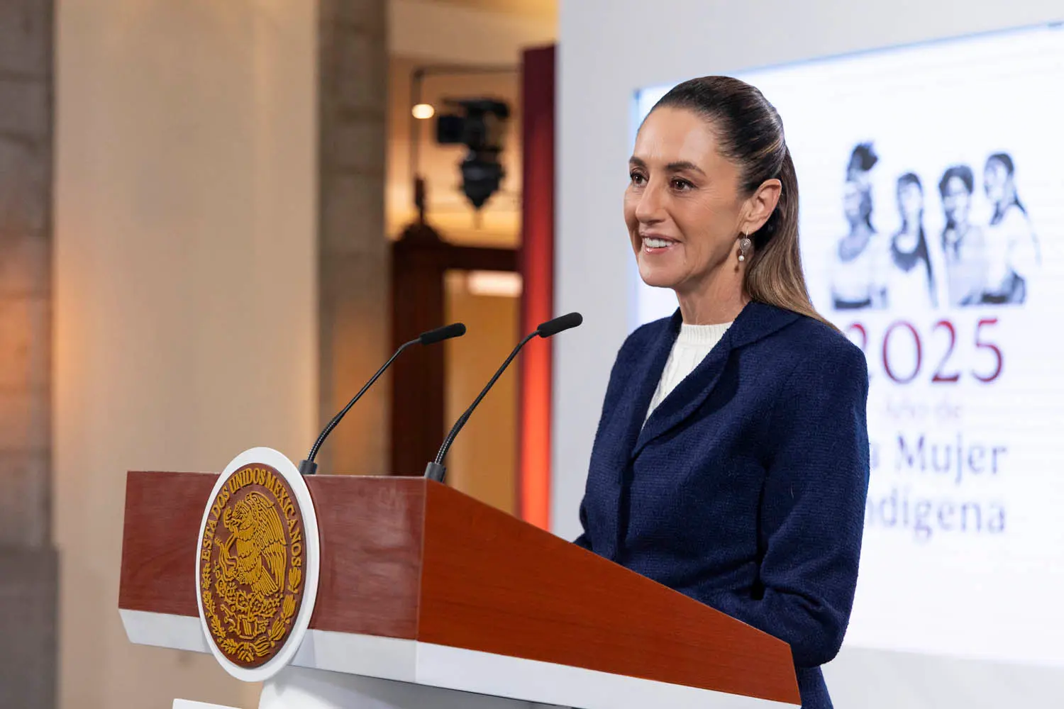 Morning Presidential Press Conference. Monday, August 11, 2025. Photo: Government of Mexico.