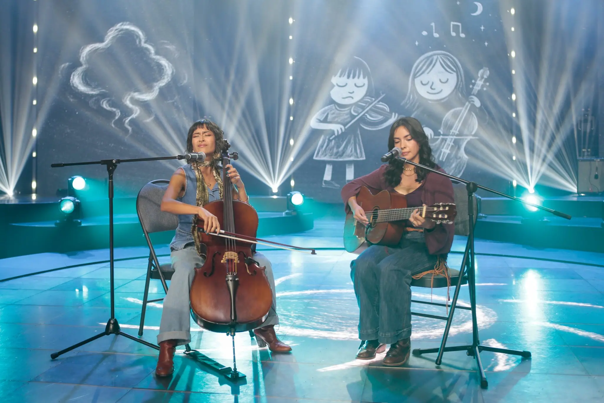 Two young women from California won over the judges: Asália and Norma. Photo: X @MexicoCanta_