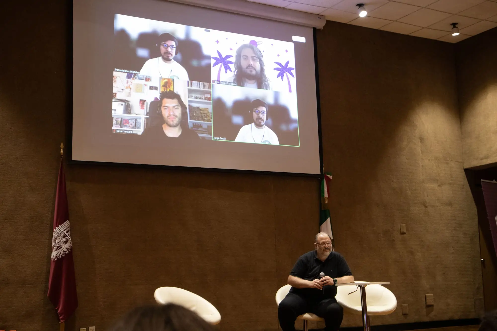 Talk with video game developers at the DIGRA Mx 2026 International Congress, Mexico, July 1, 2026. Hans Leguízamo / MxPA.